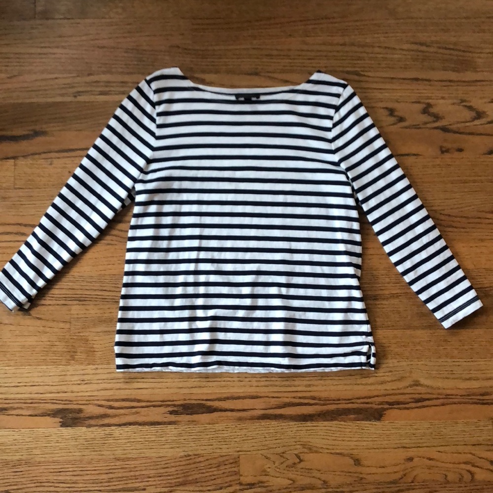 J. Crew striped boat neck shirt